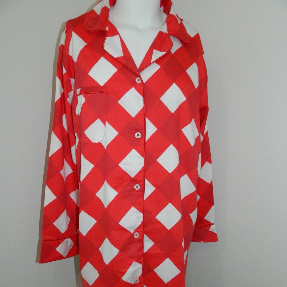 ❤️🤍NWOT Jayes Studio Buffalo Check Sleep Shirt XL